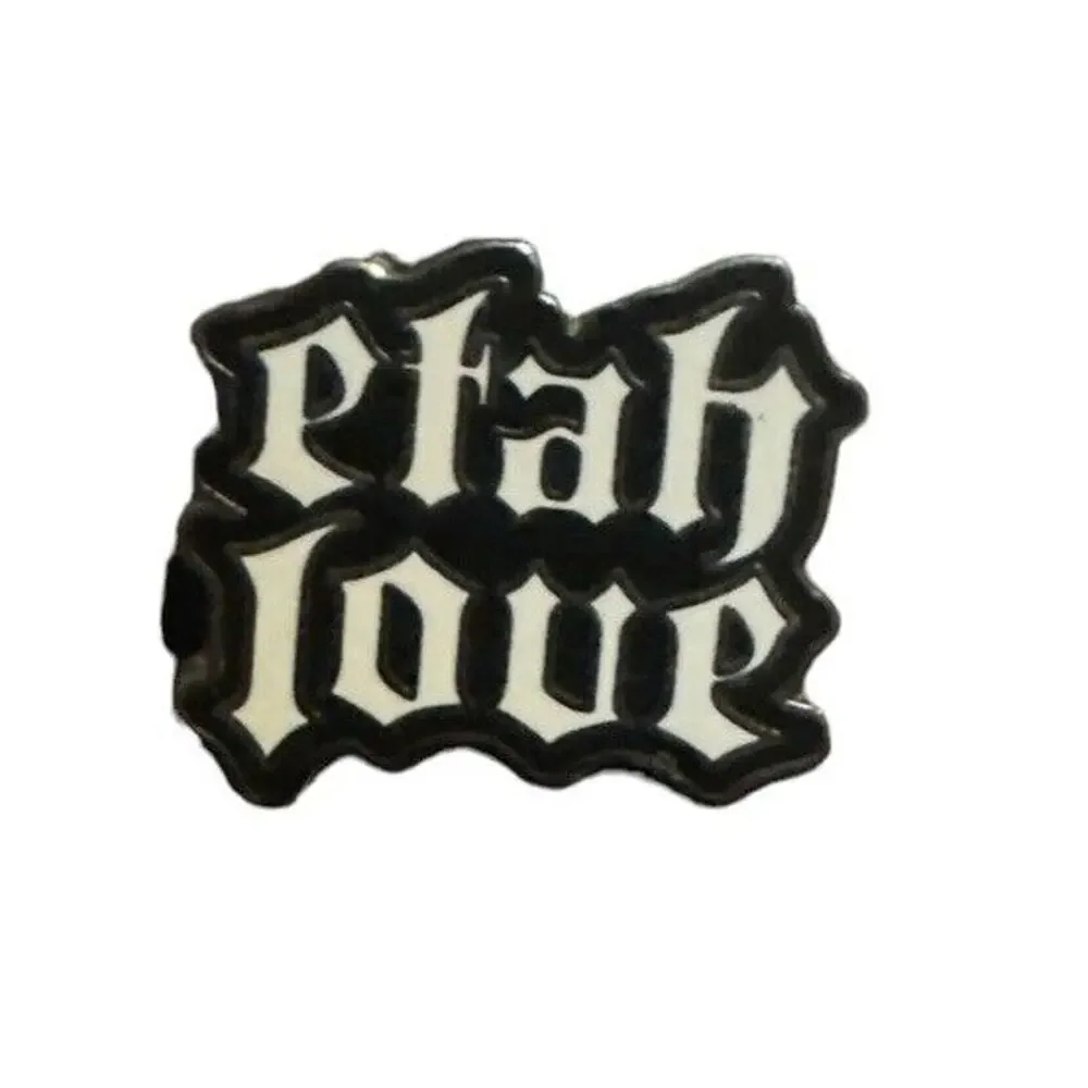 Etah Love Hate 2 Heavy Metal Rock Roll Goth Punk Enamel Lapel Pin Pinback READ‎